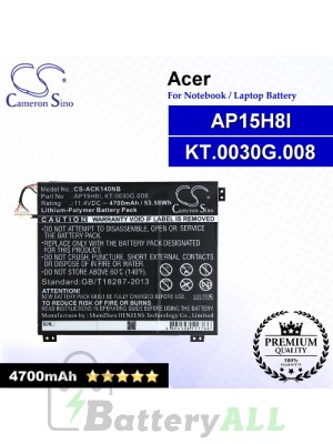 CS-ACK140NB For Acer Laptop Battery Model AP15H8I / KT.0030G.008