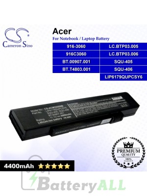 CS-ACM3200NB For Acer Laptop Battery Model 916-3060 / 916C3060 / BT.00907.001 / BT.T4803.001 / LC.BTP03.005