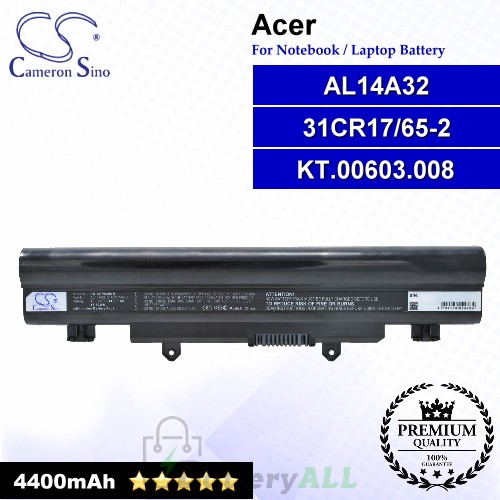 CS-ACP625NB For Acer Laptop Battery Model 31CR17/65-2 / AL14A32 / KT.00603.008 / KT.00603.013