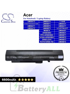 CS-ACZG5DK For Acer Laptop Battery Model 2006DJ2341 / 4104A-AR58XB63 / 934T2780F / AR5BXB63