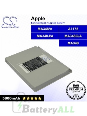 CS-AM1175NB For Apple Laptop Battery Model A1175 / MA348 / MA348/A / MA348G/A / MA348J/A