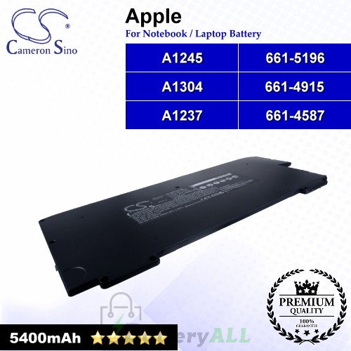CS-AM1245NB For Apple Laptop Battery Model 661-4587 / 661-4915 / 661-5196 / A1237 / A1245 / A1304