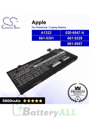 CS-AM1322NB For Apple Laptop Battery Model 020-6547-A / 661-5229 / 661-5391 / 661-5557 / A1322