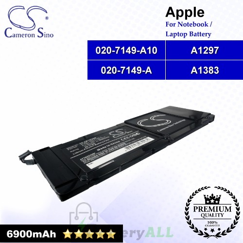 CS-AM1383NB For Apple Laptop Battery Model 020-7149-A / 020-7149-A10 / A1297 / A1383