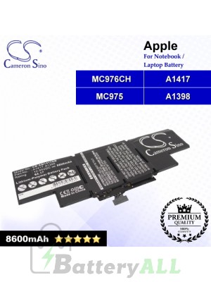 CS-AM1417NB For Apple Laptop Battery Model A1398 / A1417