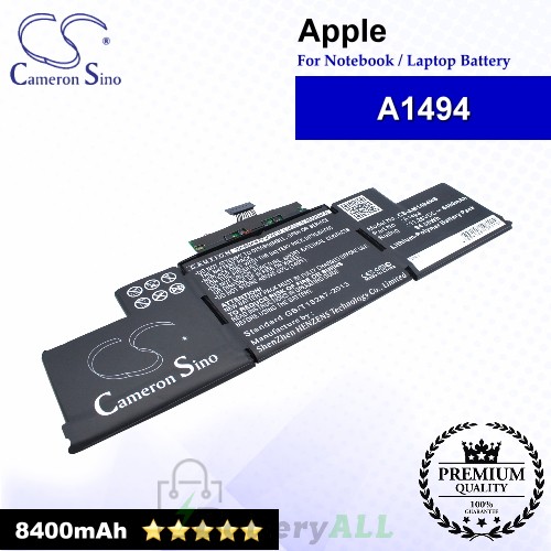 CS-AM1494NB For Apple Laptop Battery Model A1494