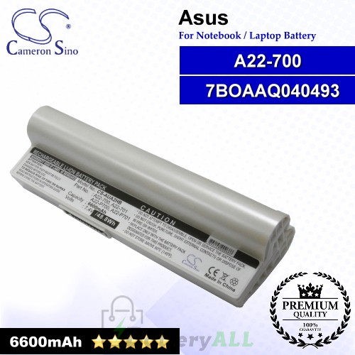 CS-AUA2HB For Asus Laptop Battery Model 7BOAAQ040493 / 90-OA001B1100 / A22-700 / A22-P701 / Eee PC P900 (White)