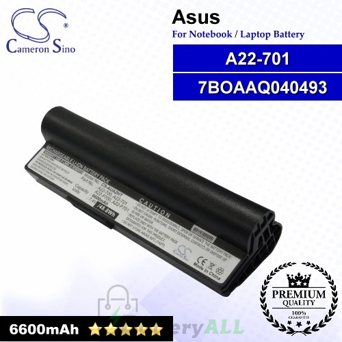 CS-AUA2HT For Asus Laptop Battery Model 7BOAAQ040493 / 90-OA001B1100 / A22-701 / A22-P701 (Black)