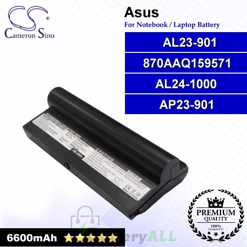 CS-AUA9NT For Asus Laptop Battery Model 870AAQ159571 / AL23-901 / AL24-1000 / AP23-901 (Black)