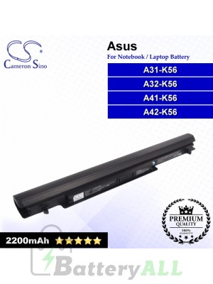 CS-AUK56NB For Asus Laptop Battery Model A31-K56 / A32-K56 / A41-K56 / A42-K56