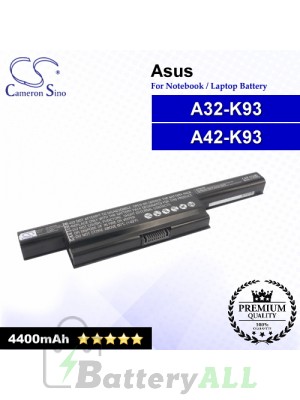 CS-AUK93NB For Asus Laptop Battery Model A32-K93 / A41-K93 / A42-K93