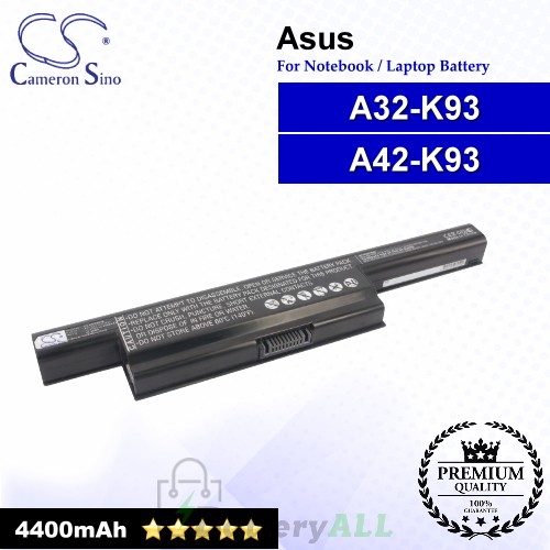 CS-AUK93NB For Asus Laptop Battery Model A32-K93 / A41-K93 / A42-K93