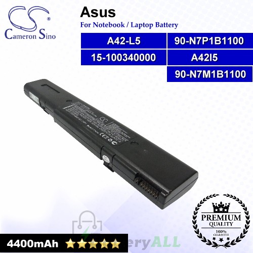 CS-AUL5NB For Asus Laptop Battery Model 15-100340000 / 90-N7M1B1100 / 90-N7P1B1100 / A42l5 / A42-L5