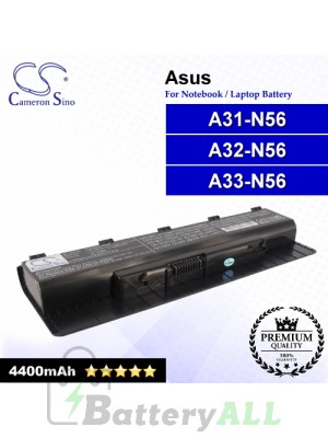 CS-AUN56NB For Asus Laptop Battery Model A31-N56 / A32-N56 / A33-N56