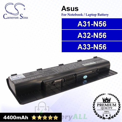 CS-AUN56NB For Asus Laptop Battery Model A31-N56 / A32-N56 / A33-N56