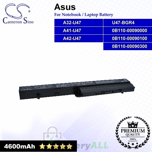 CS-AUR404NB For Asus Laptop Battery Model 0B110-00090000 / 0B110-00090100 / 0B110-00090300 / A32-U47 / A41-U47
