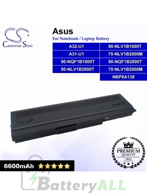 CS-AUU1HB For Asus Laptop Battery Model 70-NLV1B2000M / 90-NLV1B1000T / 90-NLV1B2000T / 90-NQF1B1000T