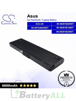 CS-AUU6HB For Asus Laptop Battery Model 90-ND81B1000T / 90-ND81B2000T / 90-ND81B3000T / 90-NFD2B2000T / A32-U6