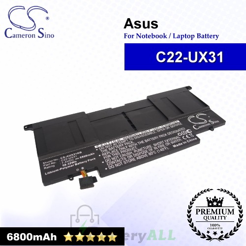 CS-AUX31NB For Asus Laptop Battery Model C22-UX31