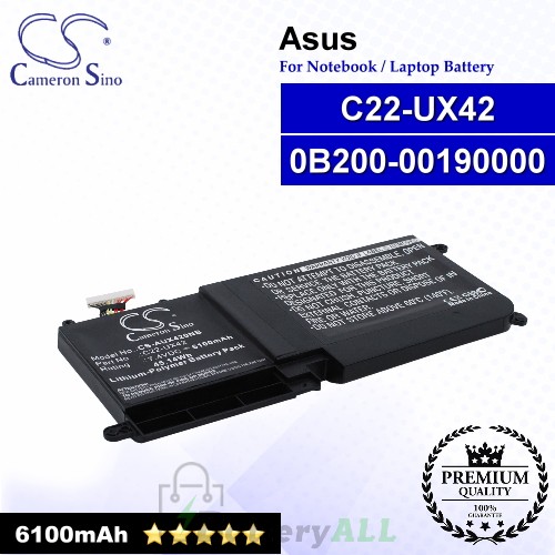 CS-AUX420NB For Asus Laptop Battery Model 0B200-00190000 / C22-UX42