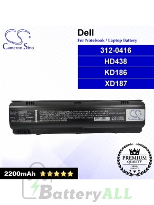 CS-DBE120 For Dell Laptop Battery Model 312-0416 / HD438 / KD186 / XD187