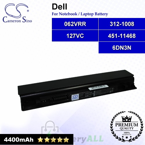 CS-DE1470NB For Dell Laptop Battery Model 062VRR / 127VC / 312-1008 / 451-11468 / 6DN3N