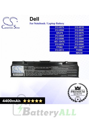 CS-DE1520NB For Dell Laptop Battery Model 0DY375 / 0FK890 / 0GK479 / 0GR986 / 0GR99 / 0GR995 / 0NR222 / 0NR239