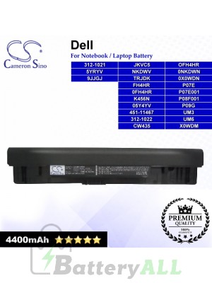 CS-DE1546NB For Dell Laptop Battery Model 05Y4YV / 0FH4HR / 0NKDWN / 0X0WDN / 312-1021 / 312-1022