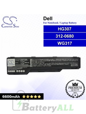 CS-DE1730NB For Dell Laptop Battery Model 312-0680 / HG307 / WG317