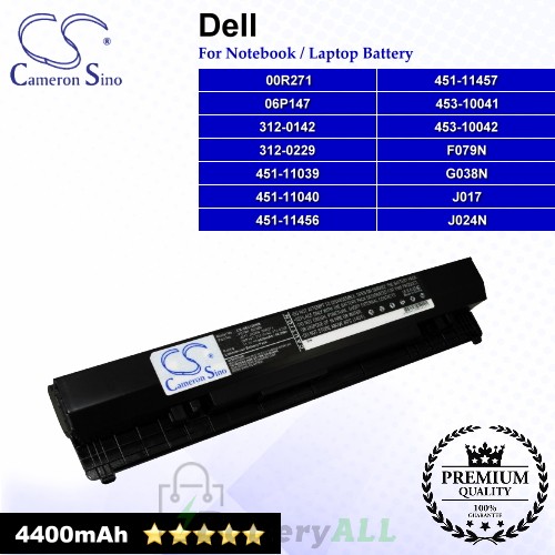 CS-DE2100HB For Dell Laptop Battery Model 00R271 / 01P255 / 04H636 / 06P147 / 0F079N / 0G038N / 0J017N