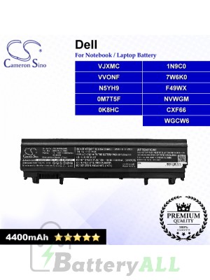 CS-DE5540NB For Dell Laptop Battery Model 0K8HC / 0M7T5F / 1N9C0 / 7W6K0 / CXF66 / F49WX / N5YH9 / NVWGM