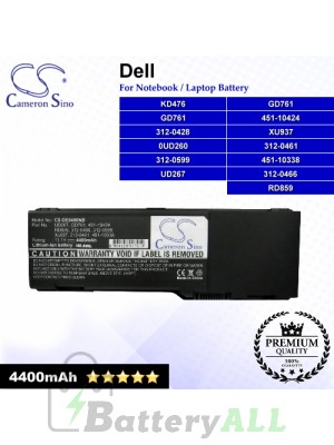 CS-DE6400NB For Dell Laptop Battery Model 0UD260 / 312-0428 / 312-0461 / 312-0466 / 312-0599 / 451-10338