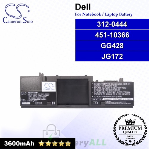 CS-DED420MB For Dell Laptop Battery Model 312-0444 / 451-10366 / GG428 / JG172
