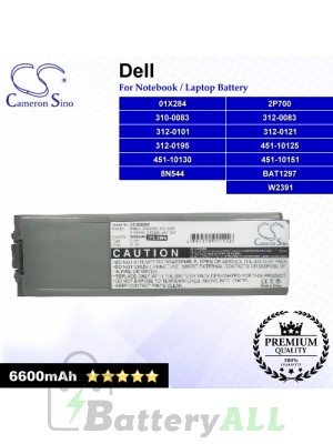 CS-DED800 For Dell Laptop Battery Model 01X284 / 2P700 / 310-0083 / 312-0083 / 312-0101 / 312-0121 / 312-0195