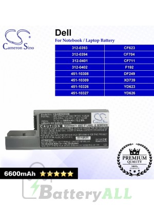 CS-DED820HB For Dell Laptop Battery Model 312-0393 / 312-0394 / 312-0401 / 312-0402 / 451-10308 / 451-10309