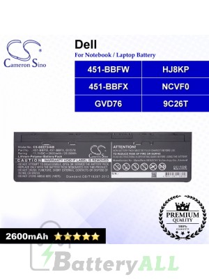 CS-DEE724NB For Dell Laptop Battery Model 451-BBFW / 451-BBFX / 9C26T / GVD76 / HJ8KP / NCVF0