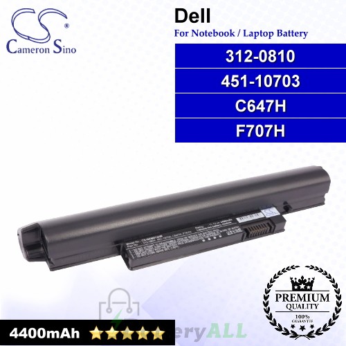 CS-DEM912HB For Dell Laptop Battery Model 312-0810 / 451-10703 / C647H / F707H