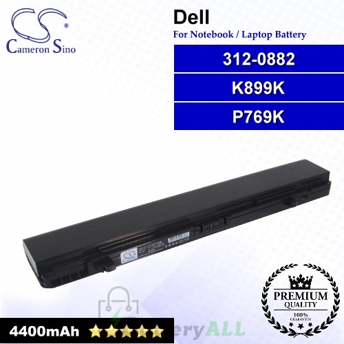 CS-DEP769NB For Dell Laptop Battery Model 0K875K / 0K899K / 0P769K / 0P773K / 0P776K / 312-0882 / 312-0883