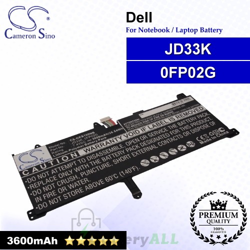 CS-DES100NB For Dell Laptop Battery Model 0FP02G / JD33K