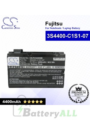 CS-FU3450NB For Fujitsu Laptop Battery Model 3S4400-C1S1-07 / 3S4400-G1L3-07 (Black)