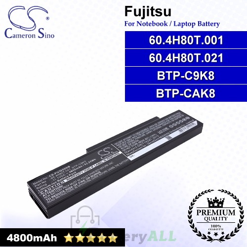 CS-FU3650NB For Fujitsu Laptop Battery Model 60.4H80T.001 / 60.4H80T.021 / BTP-C9K8 / BTP-CAK8