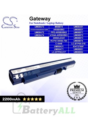CS-ACZG5NT For Gateway Laptop Battery Model 2006DJ2341 / 4104A-AR58XB63 / 934T2780F / AR5BXB63 (Blue)