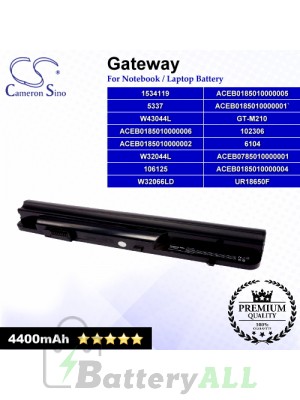 CS-GWN250NB For Gateway Laptop Battery Model 102306 / 106125 / 1534119 / 5337 / 6104 / ACEB0185010000001