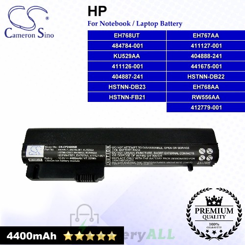 CS-CP2400NB For HP Laptop Battery Model 412789-001 / BJ803AA / HSTNN-XB21 / HSTNN-XB22 / HSTNN-XB23 / MS06XL