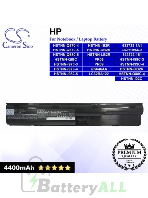 CS-HP4530NB For HP Laptop Battery Model 3ICR19/66-2 / 633733-151 / 633733-1A1 / 633733-321 / 633805-001 / 650938-001