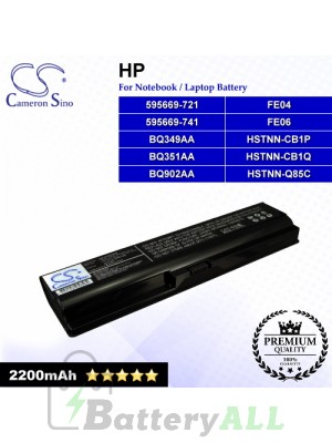 CS-HP5220NB For HP Laptop Battery Model 595669-721 / 595669-741 / BQ349AA / BQ351AA / BQ902AA / FE04