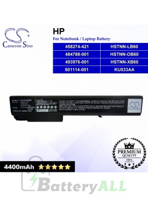 CS-HP8530HB For HP Laptop Battery Model 458274-421 / 484788-001 / 493976-001 / 501114-001 / HSTNN-LB60