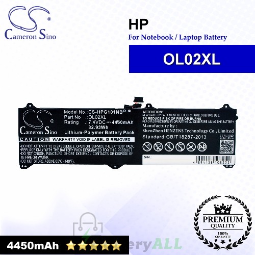 CS-HPG101NB For HP Laptop Battery Model OL02XL