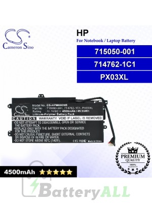 CS-HPM600NB For HP Laptop Battery Model 714762-1C1 / 714762-2C1 / 714762-421 / 715050-00 / 715050-001