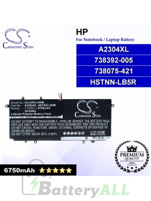 CS-HPN134NB For HP Laptop Battery Model 738075-421 / 738392-005 / A2304XL / HSTNN-LB5R